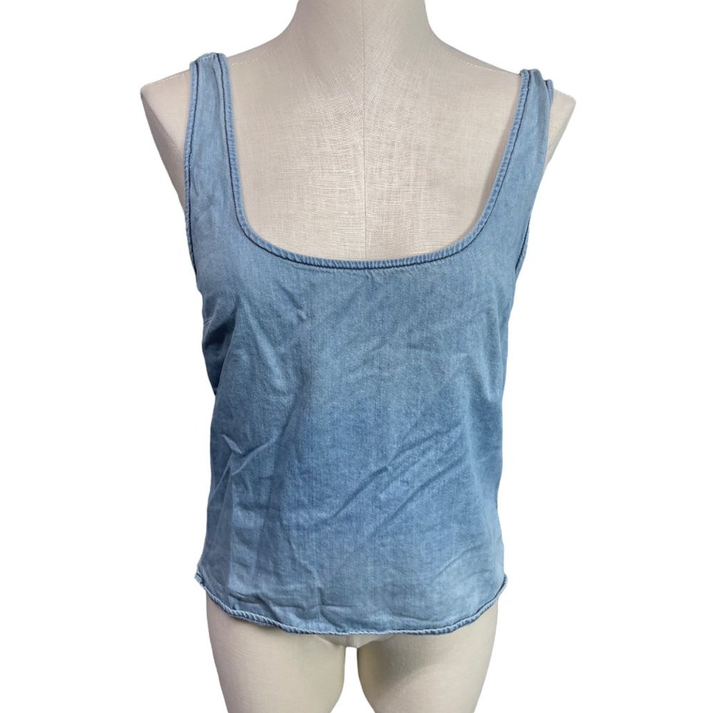 rag & bone Blue Jean Denim Scoop Neck Tank Top size XS